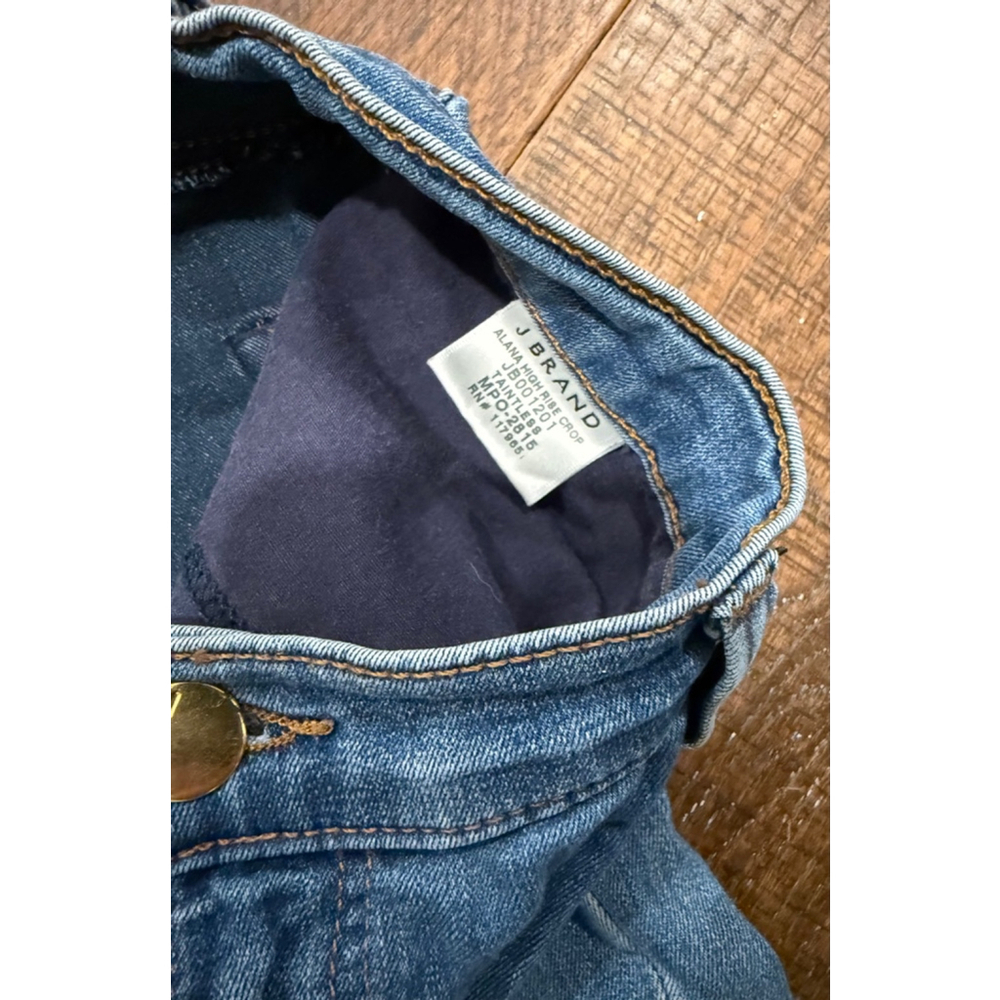 Women's J Brand Alana High Rise Crop Jeans Size 30 Blue Denim - Picture 3 of 8
